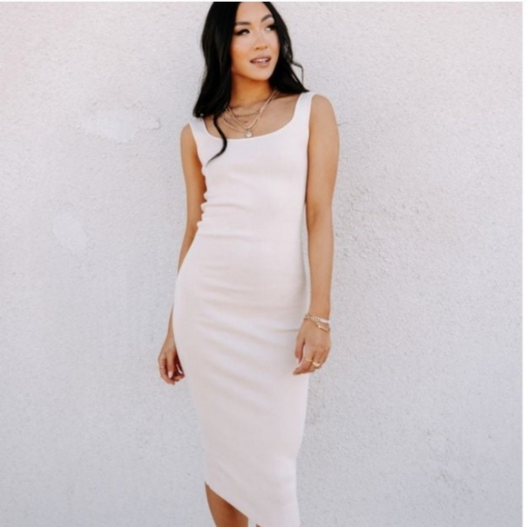 HYFVE Dresses & Skirts - HYFVE Black Ribbed Bodycon Tank Dress Sz Medium NWT